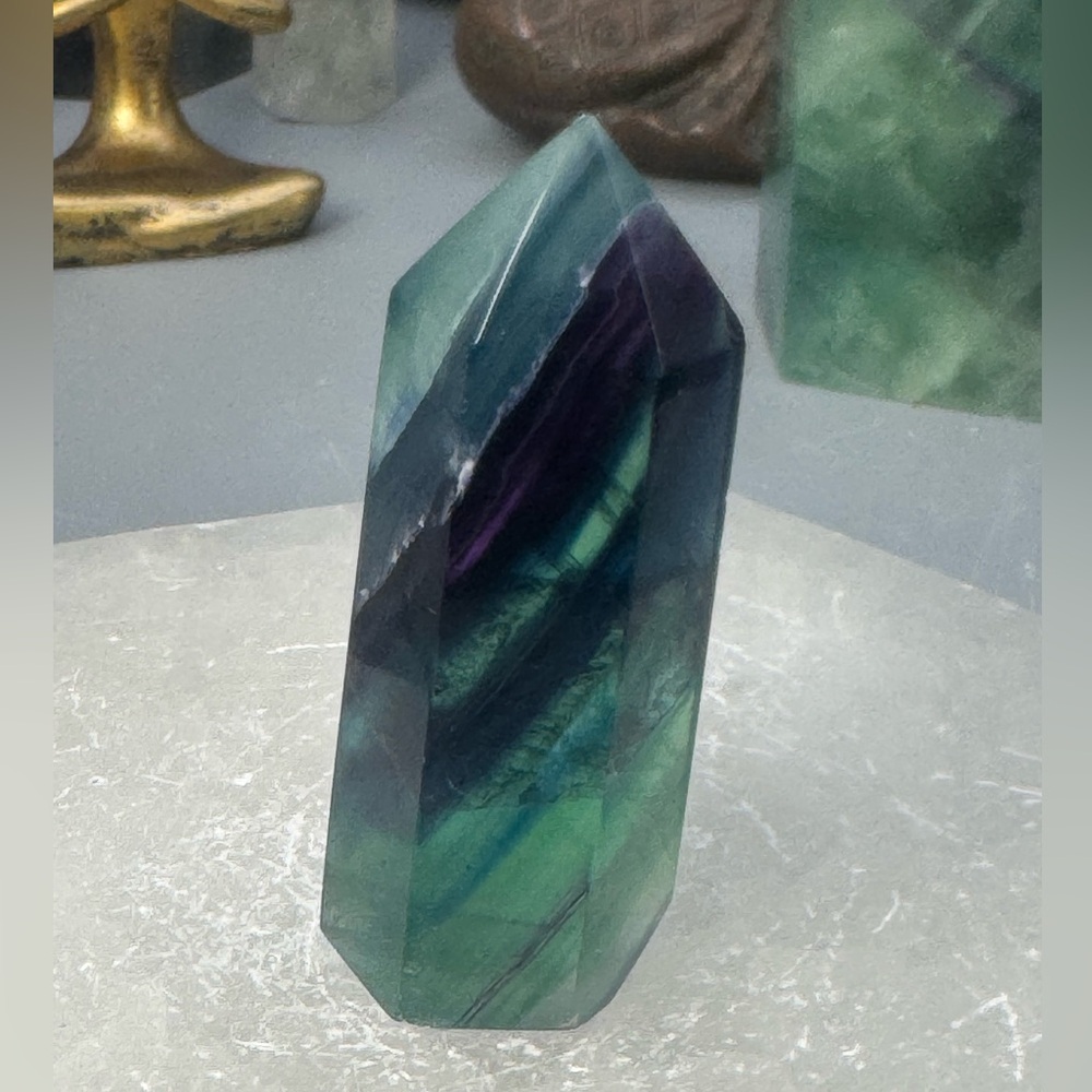 Candy-Colored Fluorite Mini Towers 💚💙💜 | Green Blue Purple Fluorite Crystal FLE